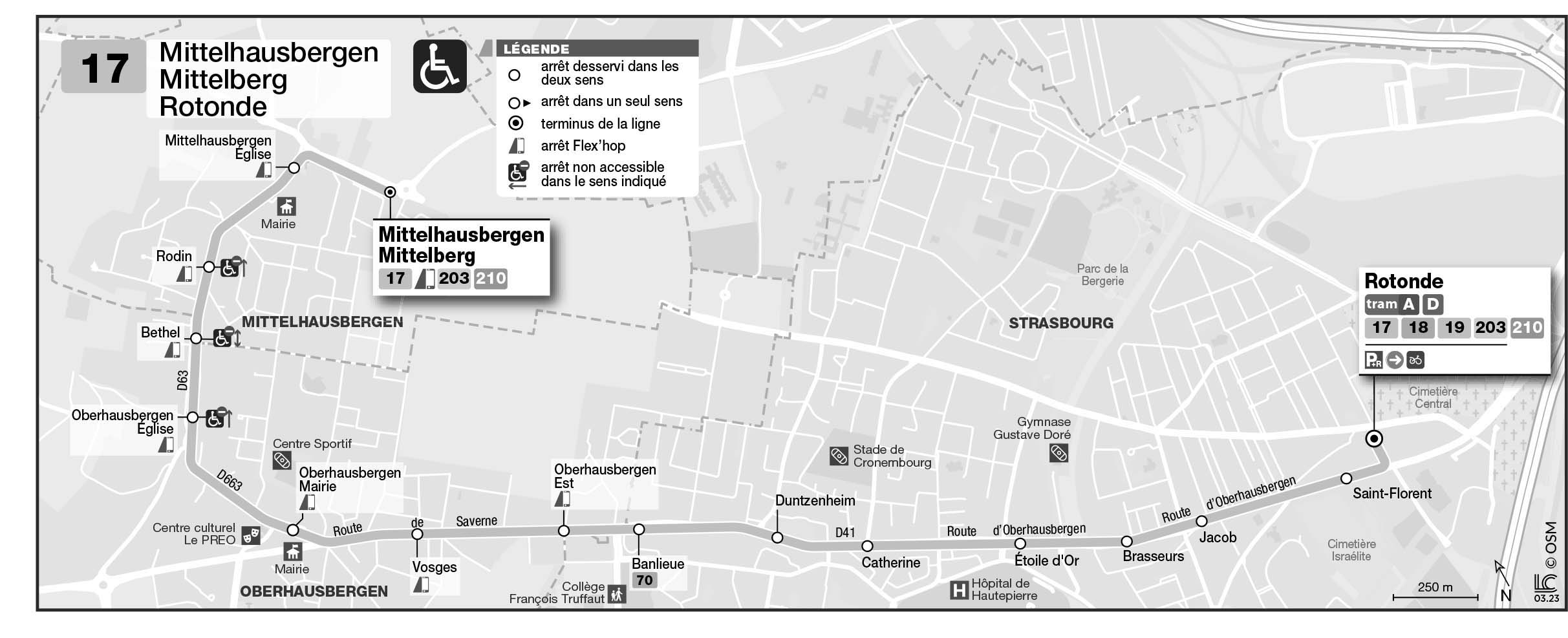 Bus 17 : horaires, plan et itinéraire