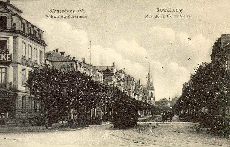 Tram hippomobile Strasbourg années 1880