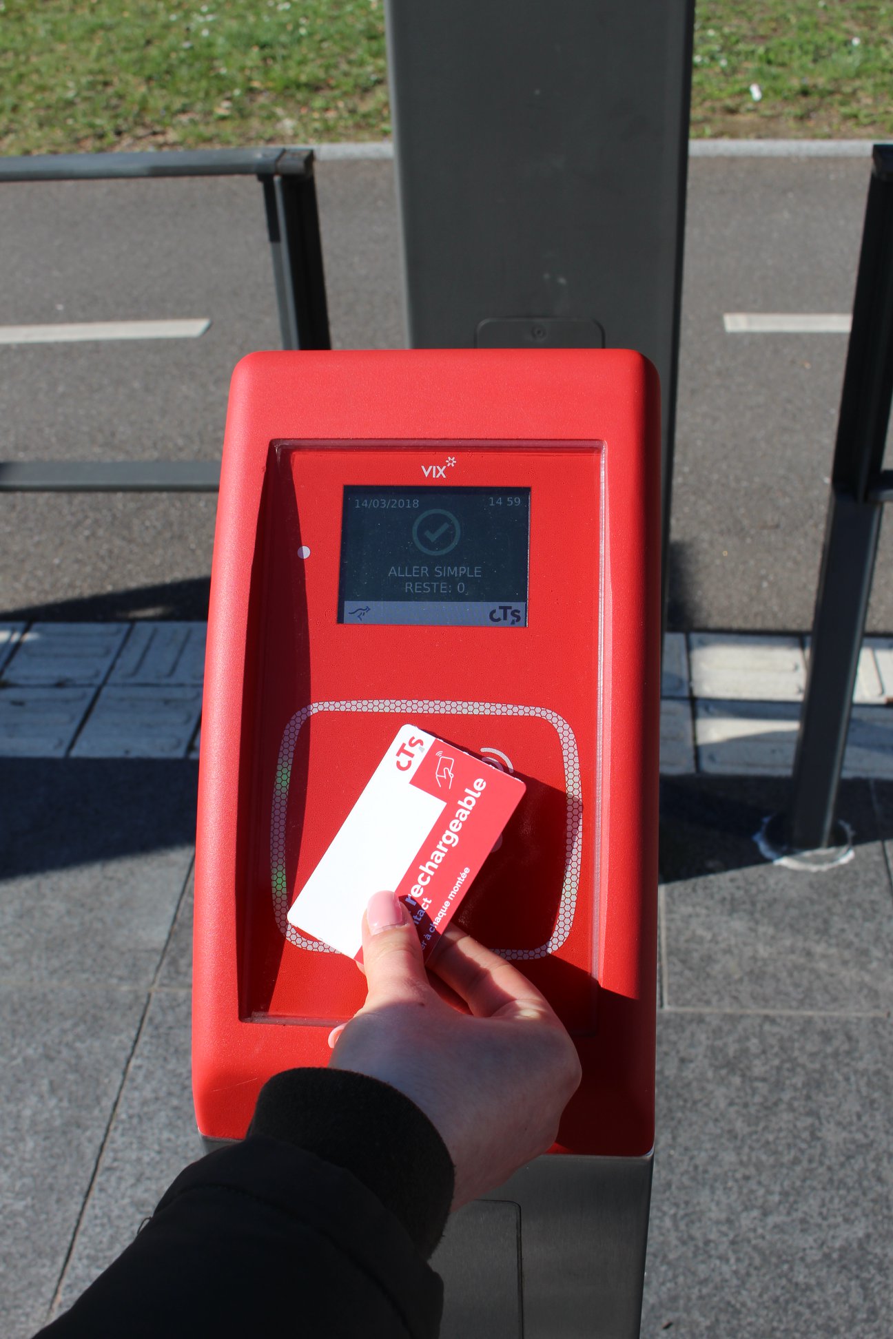 Validation ticket CTS tramway Validation ticket CTS tramway