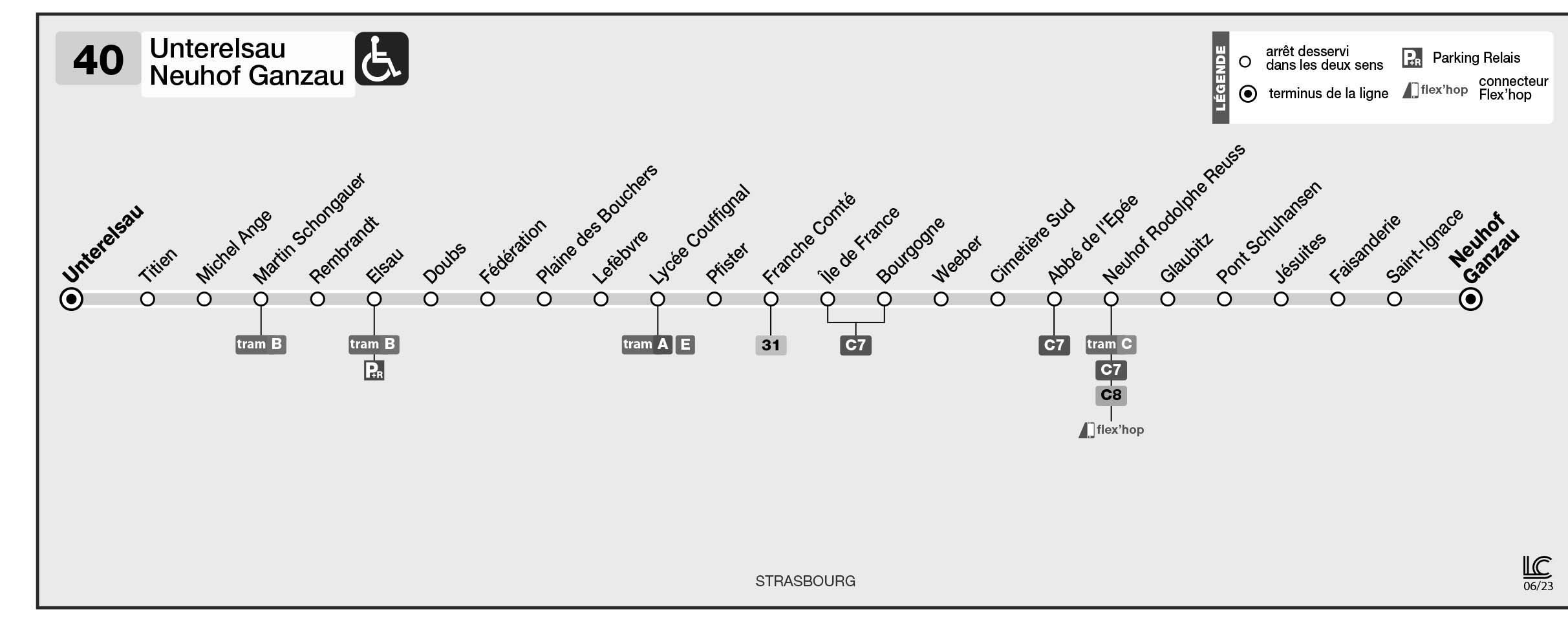 plan Bus 40 Plan de la ligne 40