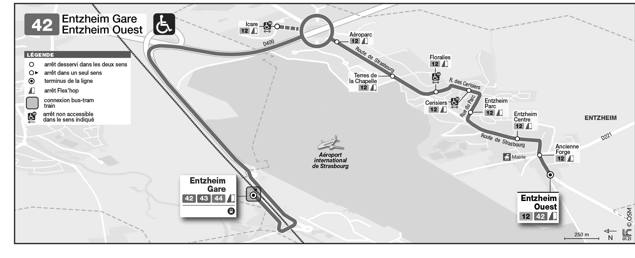 Bus 42 : horaires, plan et itinéraire